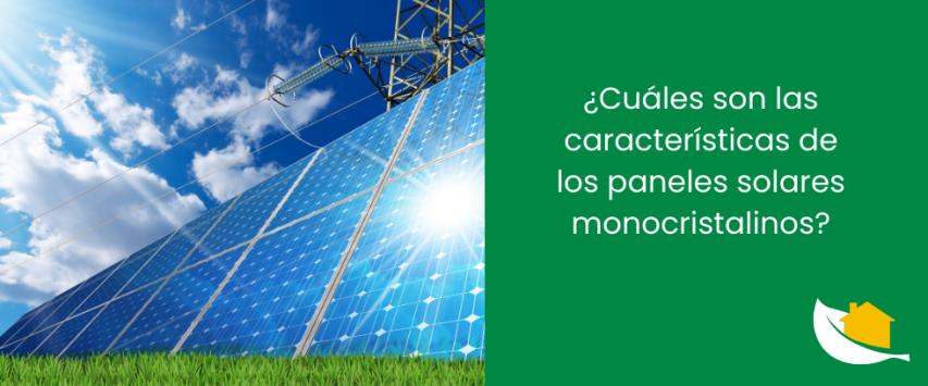 ¿Cuáles son las características de los paneles solares monocristalinos?