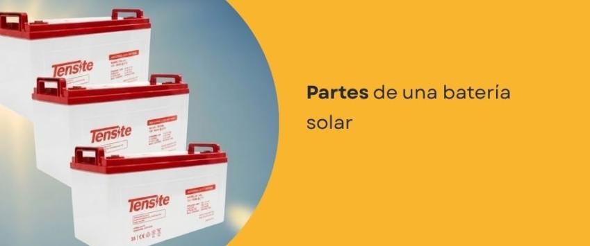 Partes de una batería solar