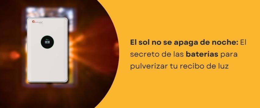 Ahorro de energía con baterías solares