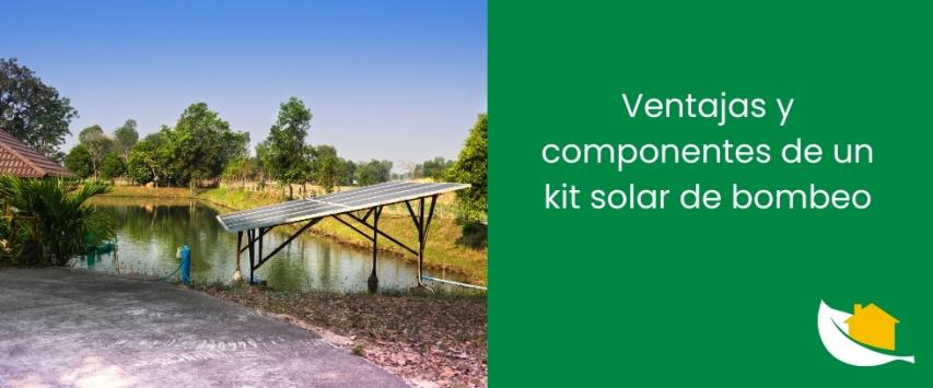 Ventajas y componentes de un kit solar de bombeo