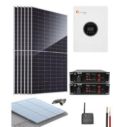 Kit Solar 3000W 48V 17080Wh/día Batería Litio+rack