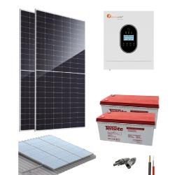 Kit solar aislado 2000W 24V 3472W/h día