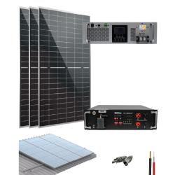 Kit sistema solar fotovoltaico para casa Aislada 3000W 6510Wh/día PHVolt