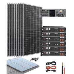 Kit Solar Aislado con batería de litio 3000W 19215Wh/día PHVolt