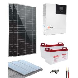 Kit solar Aislado 3000W 12V 4340Wh/día SRNE