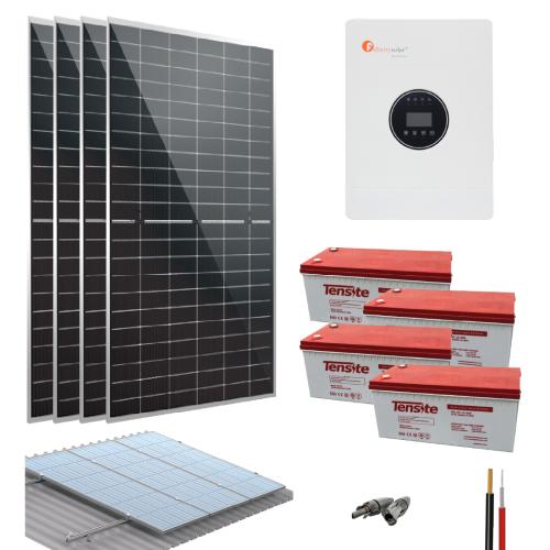 Kit Solar Aislado de 5000W 48V de 8540Wh/dia para Finca o Casa Campestre