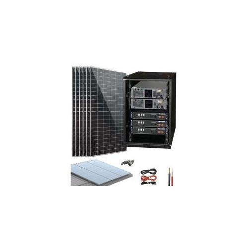 Kit Solar para Sistema Fotovoltaico Aislado 6000W 12810Wh/día 48V Litio Pylontech