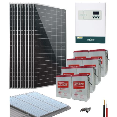 Kit Solar Aislado para casa 3000W 48V 24850Wh/día | AutoSolar Colombia