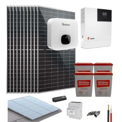 Kit Solar Hibrido de 21700W/dia Growatt y SRNE