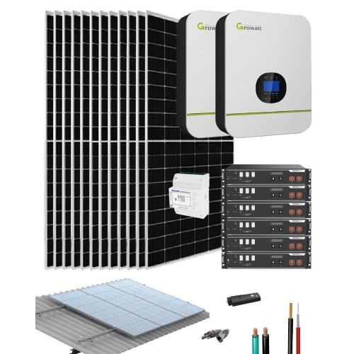 Kit Solar Fotovoltaico Híbrido 15000W 76860Whdía