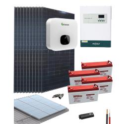 Kit Solar Híbrido de 21350W/día Growatt y Ph Volt con Batería de Litio