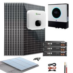 Kit solar Hibrido OFF -GRID con Bateria de Litio 6500W 29890Whdia