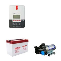 Pack bomba presurizadora de agua para casa con Controlador Carga MPPT y batería gel Tensite