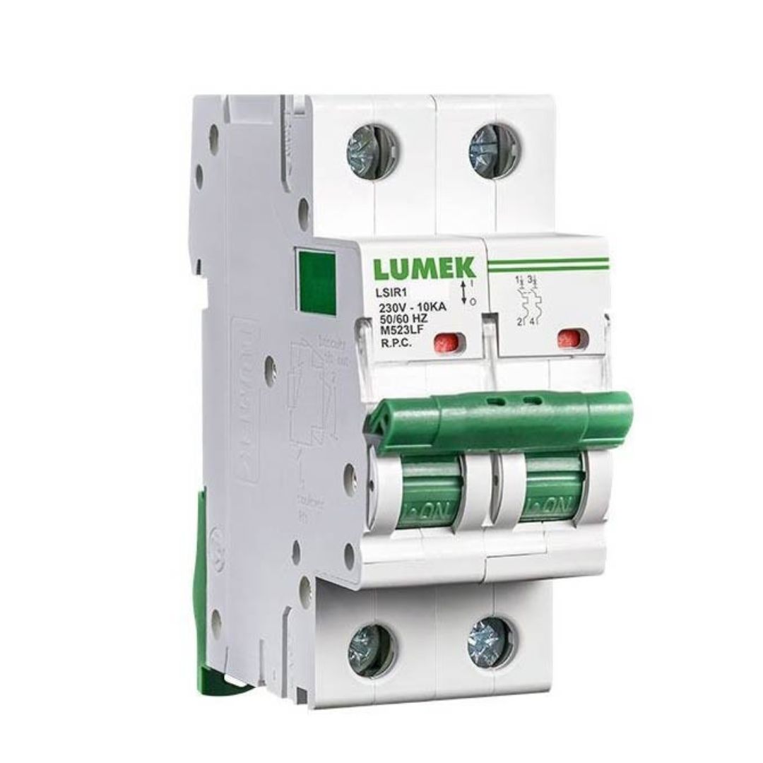 Breaker de Riel AC 2X32A 230V-6KA Lumek