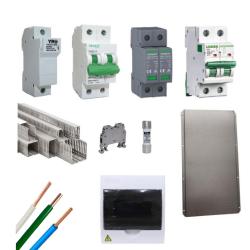 Kit Material Eléctrico 3KW 48VDC 110VAC Protección MPPT 40A Litio