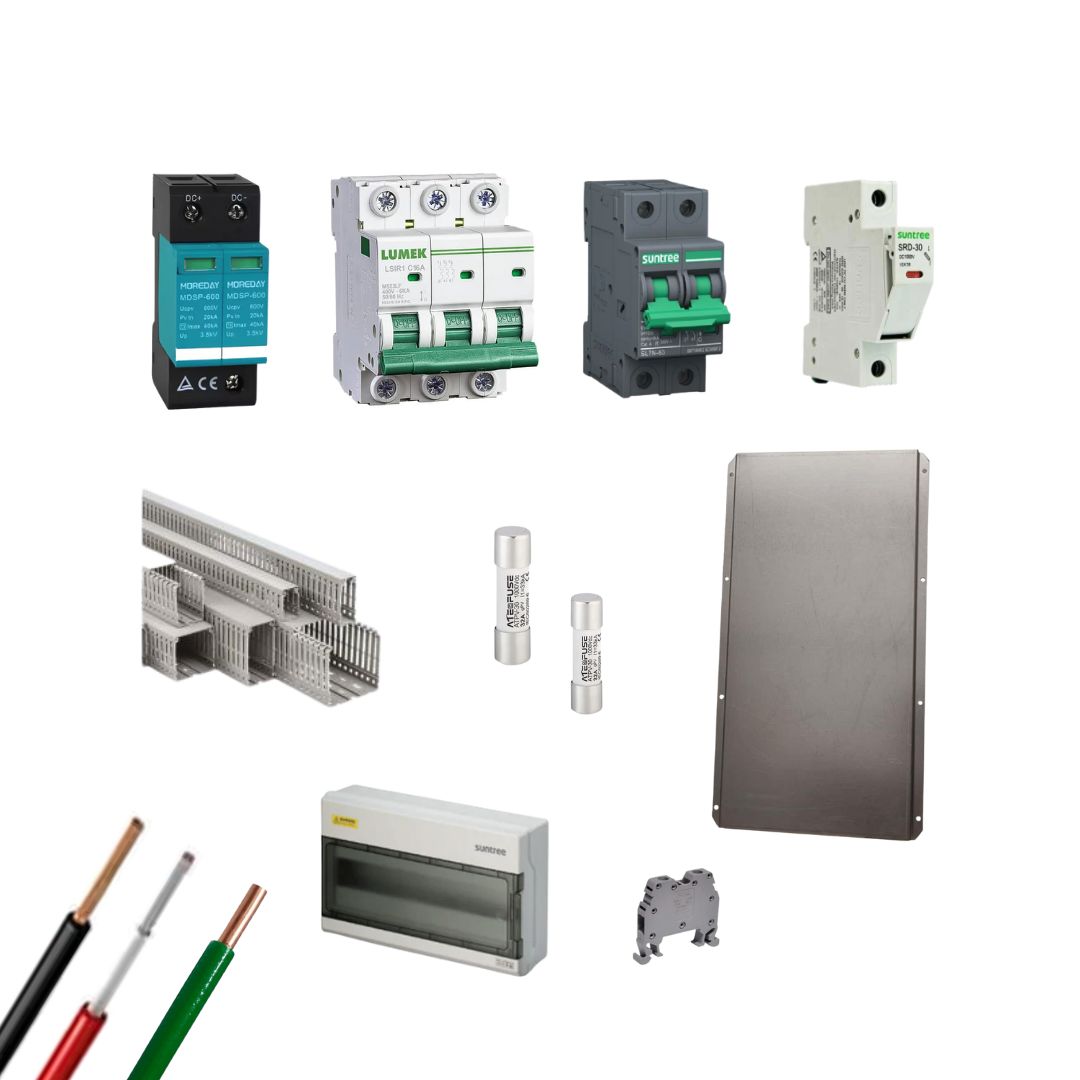 Kit Material Eléctrico 6500W 48VDC 110VAC 63A MPPT Litio