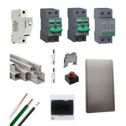 Kit Material Eléctrico 1.5KW 110VAC Protección MPPT 25A