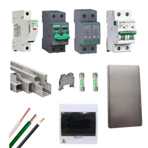Kit Material Eléctrico 3KW48V110V-MPPT 25A LITIO