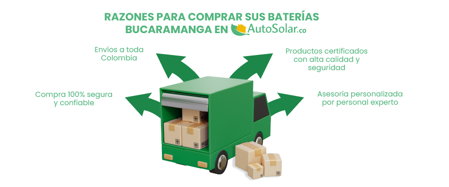 Compre sus baterías Bucaramanga en AutoSolar