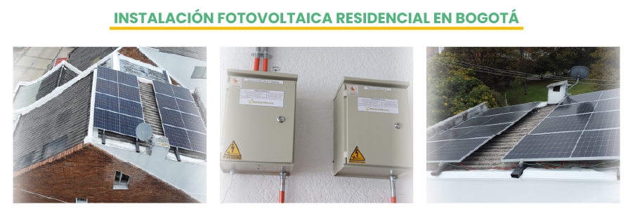 Instalación fotovoltaica residencial en Bogotá