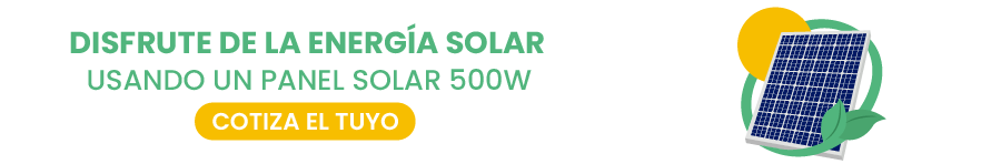 Instala paneles solares 500W
