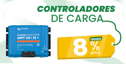 Controladores de carga con hasta un 8% de descuento