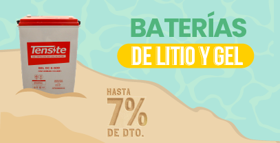 Baterías de litio y gel hasta con 7% de descuento.