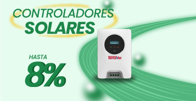Controladores Solares hasta con 8% de descuento