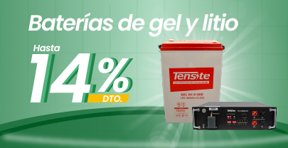 Baterías de gel y litio hasta con 14% de descuento
