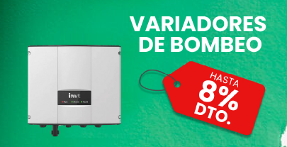 Variadores de bombeo hasta con 8% de descuento.