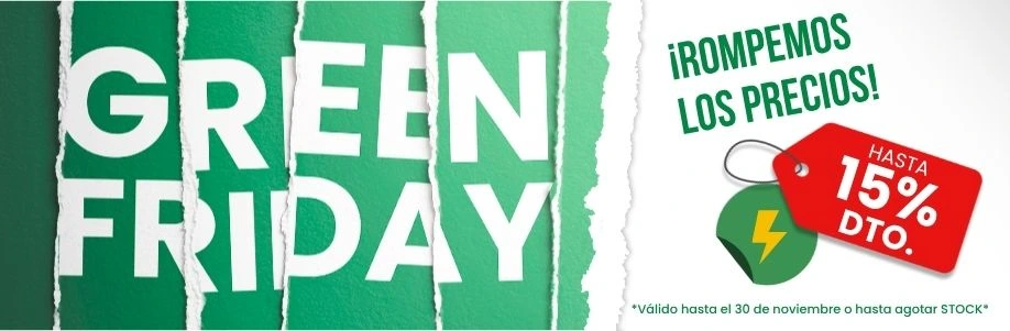 Green friday, hasta 15% de descuento.